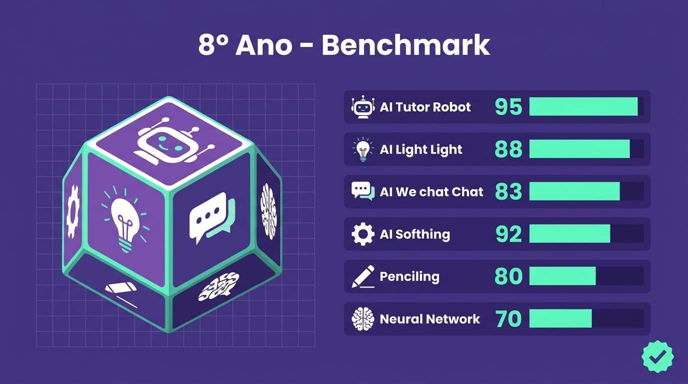 Tabela comparativa de ChatGPT, Gemini, Teachy, Canva, Slidesgo e Edupulses na criação de atividades escolares com IA